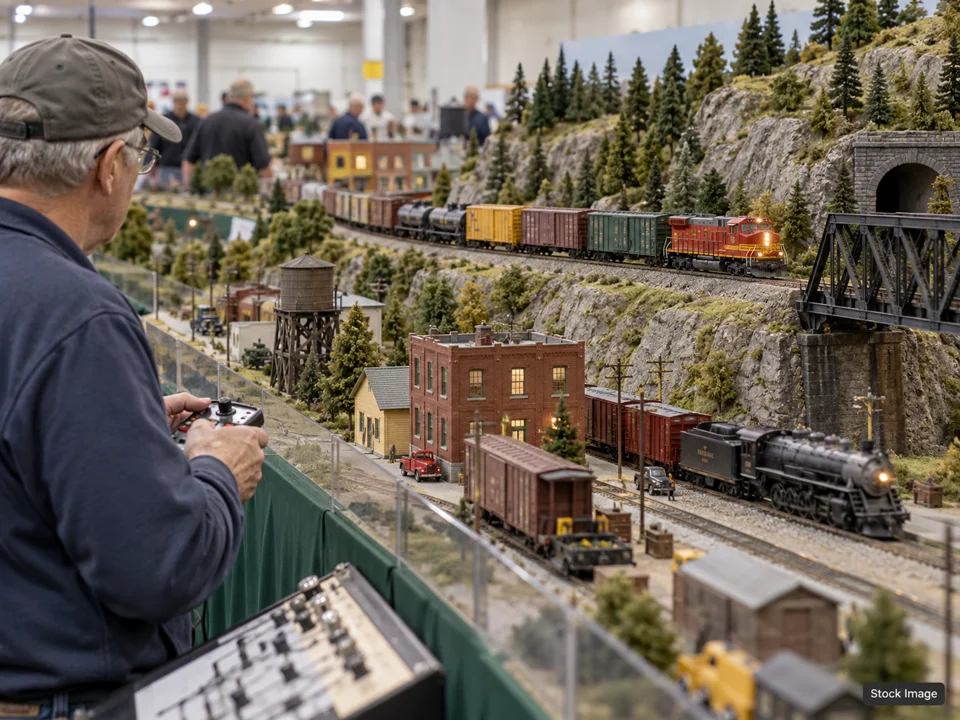 Great Train Show - Waterford, MI: Model Train Shows in Waterford, Michigan (operating layout scene)