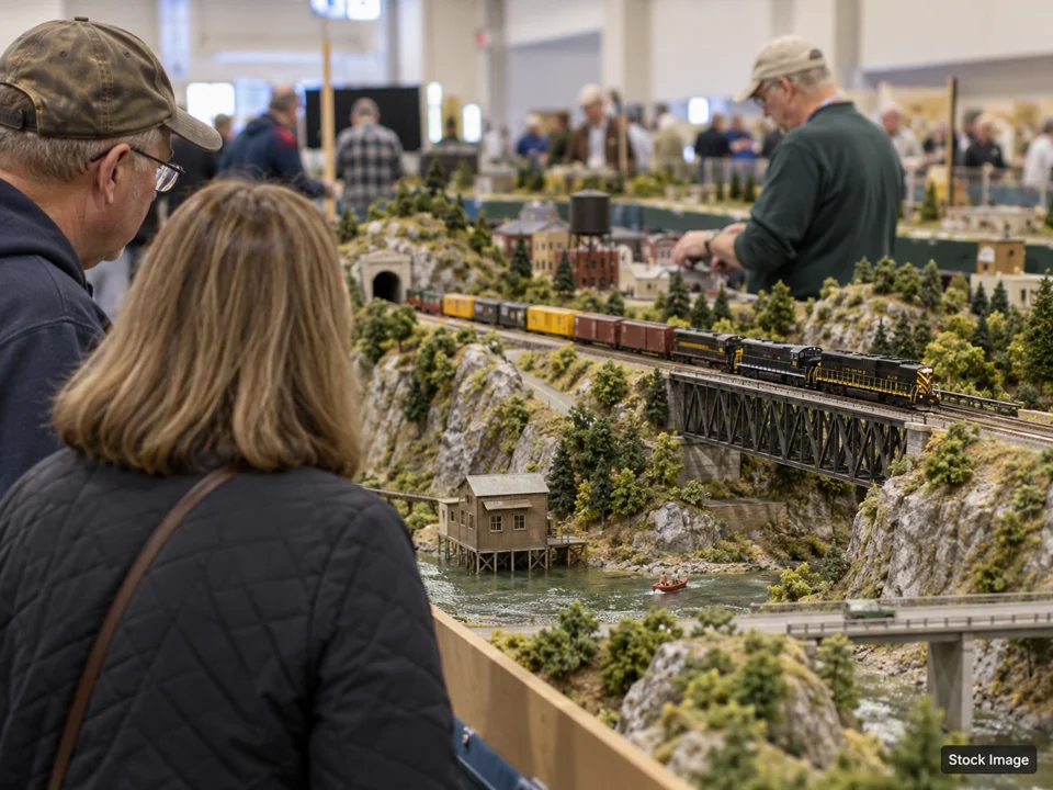 Local Loco Model Railroad Club Train Show: Model Train Shows in New Harmony, Indiana, Indiana (operating layout scene)